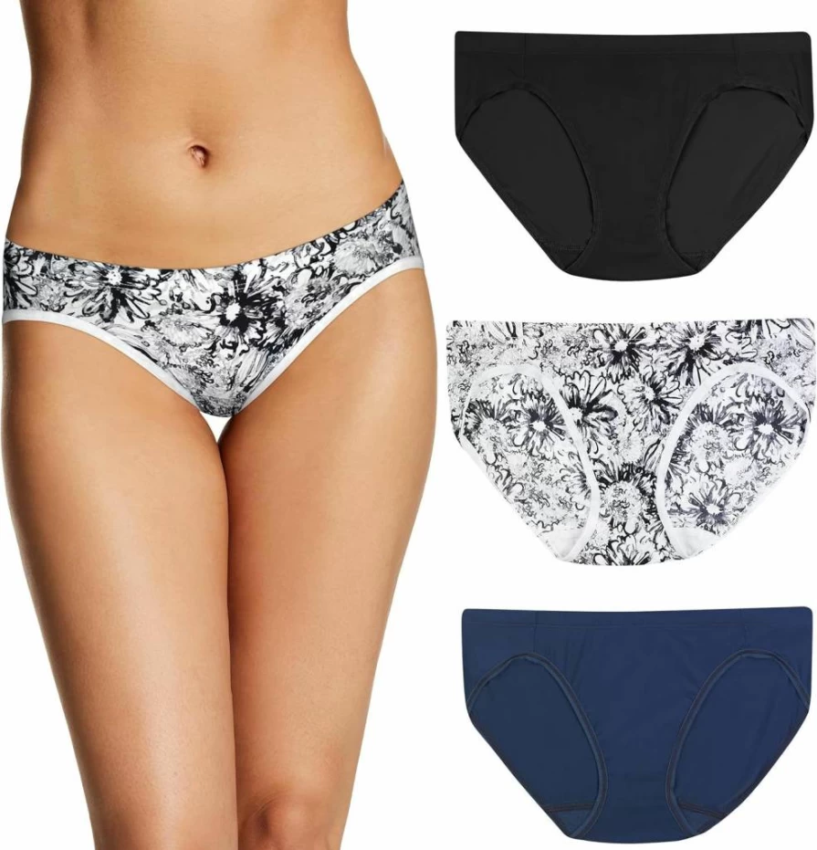 Maidenform Women's Invisible Look Bikini Underwear 3-Pack - Barely There Comfort